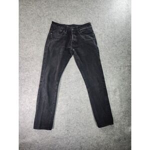 Benzak Jeans Mens 31 Fits 30x29 Black Selvedge 13oz B-01 Slim Button Fly Denim‎